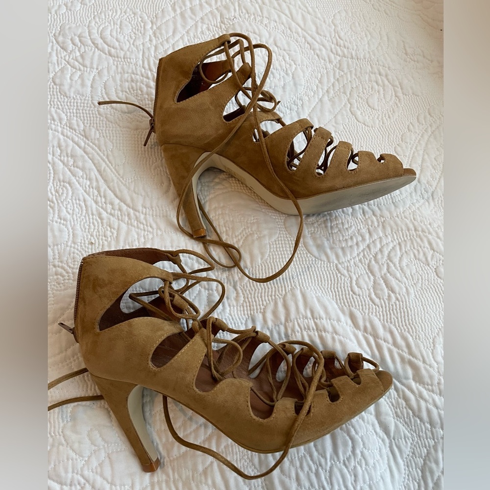 FREE PEOPLE x Jeffrey Campbell wrap heels in excellent condition -  size 6